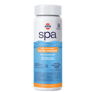 HTH Spa envase frontal mostrando etiqueta y beneficio aclarador