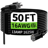 huanchain frente del empaque mostrando cable de 50 ft, conveniente