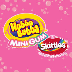 Hubba Bubba piezas dispersas mostrando textura masticable y colores