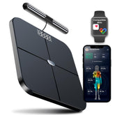 Hume Health The Body Pod frontal mostrando pantalla clara y plataforma estable