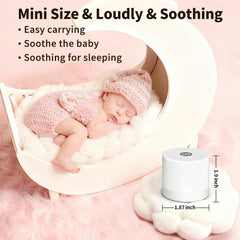 Hushing máquina en cuna creando ambiente tranquilo para dormir al bebé