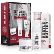 Hustle Butter frente de la caja con kit completo y presentación elegante