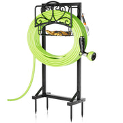 HXJLJY front view of assembled hose holder showing stable freestanding benefit