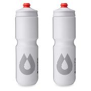 HydraPak botella Breakaway Surge frontal blanca mostrando forma ergonómica y ligereza