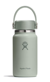Hydro Flask micro bottle frontal en Agave Green muestra diseño compacto y llaman la atención