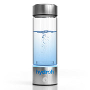 hydroh bottle front view showing sleek design and portable benefit