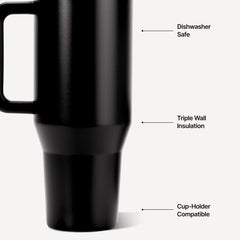 HydroJug Traveler asa ergonómica mostrando agarre cómodo para transportar