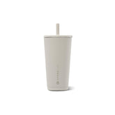 HydroJug everyday tumbler front view in linen showing sleek design and capacity