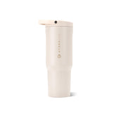 HydroJug vista frontal crema mostrando diseño y capacidad, mantiene agua fría