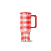 HydroJug vista frontal del vaso con cierre y diseño elegante