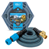 HydroTech front packaging view showing compact, portable hose benefits