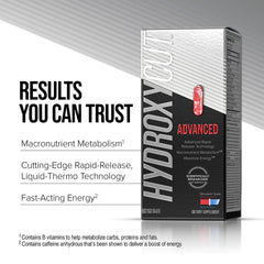 Hydroxycut open bottle with capsules visible emphasizing convenient capsule delivery