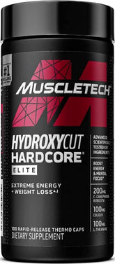 Hydroxycut bottle front view showing label and potency benefits