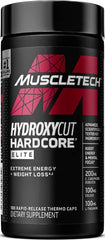 Hydroxycut bottle front view showing label and potency benefits