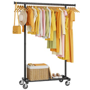 HYSEYY front view full clothes rack showing sturdy storage