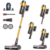 HYTVTY front view stick vacuum showcasing compact design and strong suction