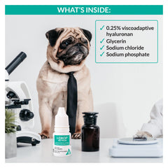 I-DROP Vet Plus aplicación en ojo de perro por mano, facilidad de uso doméstico