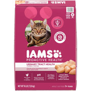 IAMS front of bag showing chicken and urinary support benefits