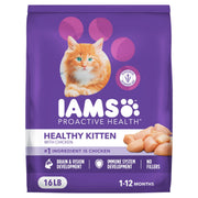 IAMS front packaging showing brand and chicken recipe benefits