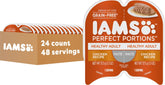 IAMS front packaging showing twin-serve trays and convenience benefit
