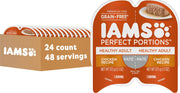 IAMS front packaging showing twin-serve trays and convenience benefit