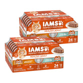 IAMS front packaging showing twin sealed meals and variety benefits