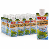 Iberia front packaging showing brand and organic coconut water benefits