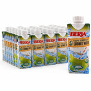Iberia front packaging showing brand and organic coconut water benefits