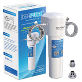 ICEPURE front view of under-sink filter unit showing compact design and easy access