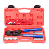 iCRIMP front view of tool and clamps showing compact kit benefit