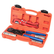 iCRIMP full kit front view showing tools and rings for organized portability