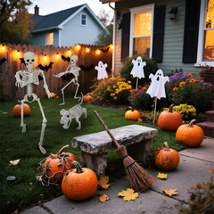 IDEAALS duo lit on a porch at night creating dramatic spooky glow