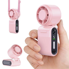 iFunSky frontal del ventilador rosa mostrando diseño compacto y potencia