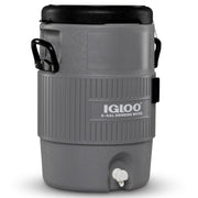 Igloo front view with closed flat lid showing portability and seating benefit