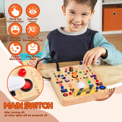 iHarPro board backside showing alphabet numbers and color print, supports learning