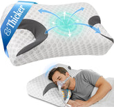 IKSTAR front view of pillow showing shape and fit benefits