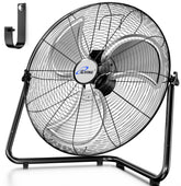iLiving 20-inch front view showing fan blades and strong airflow benefit