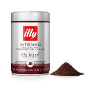 illy vista frontal de la lata que resalta frescura y protección