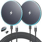 ILOUYU cargador frontal doble mostrando diseño compacto y orden