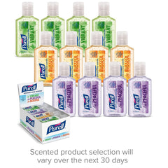 Purell Hand Sanitizer Gel Travel Pack 12 x 1 fl oz — Variety (Mandarin, Lavender, Mint), quick-dry & skin-conditioning