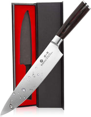 imarku cuchillo frontal mostrando hoja completa con equilibrio y control