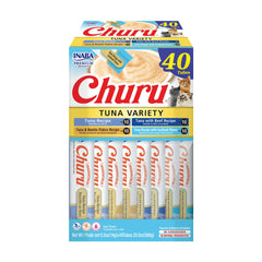 INABA Churu frente del empaque mostrando 40 tubos y beneficios