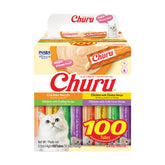 INABA Churu front packaging showing chicken variety and bulk pack benefits