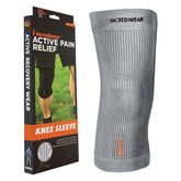 Incrediwear knee sleeve front view showing slim support and improved movement