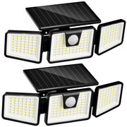 INCX front view of mounted light showing bright beam and security benefit