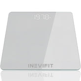 INEVIFIT vista frontal de la báscula con diseño elegante y lectura clara