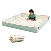 Infantino rainbow play mat front flat view showing bright pattern and safe padding