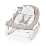 Ingenuity Keep Cozy front view showing comfortable seat and neutral Linden finish