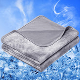 inhand queen full lay flat showing coverage and cooling benefits
