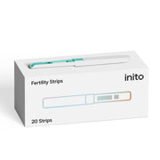 Inito front packaging showing pack of 20 strips and benefits